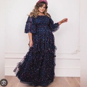 JessaKae Ever After Dress Navy and Red maxi Dress-2XL send an offer ❤️❤️